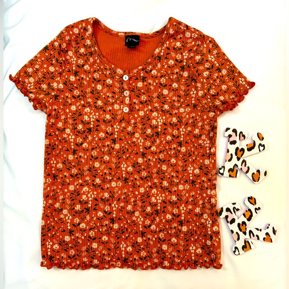 Floral Orange Top